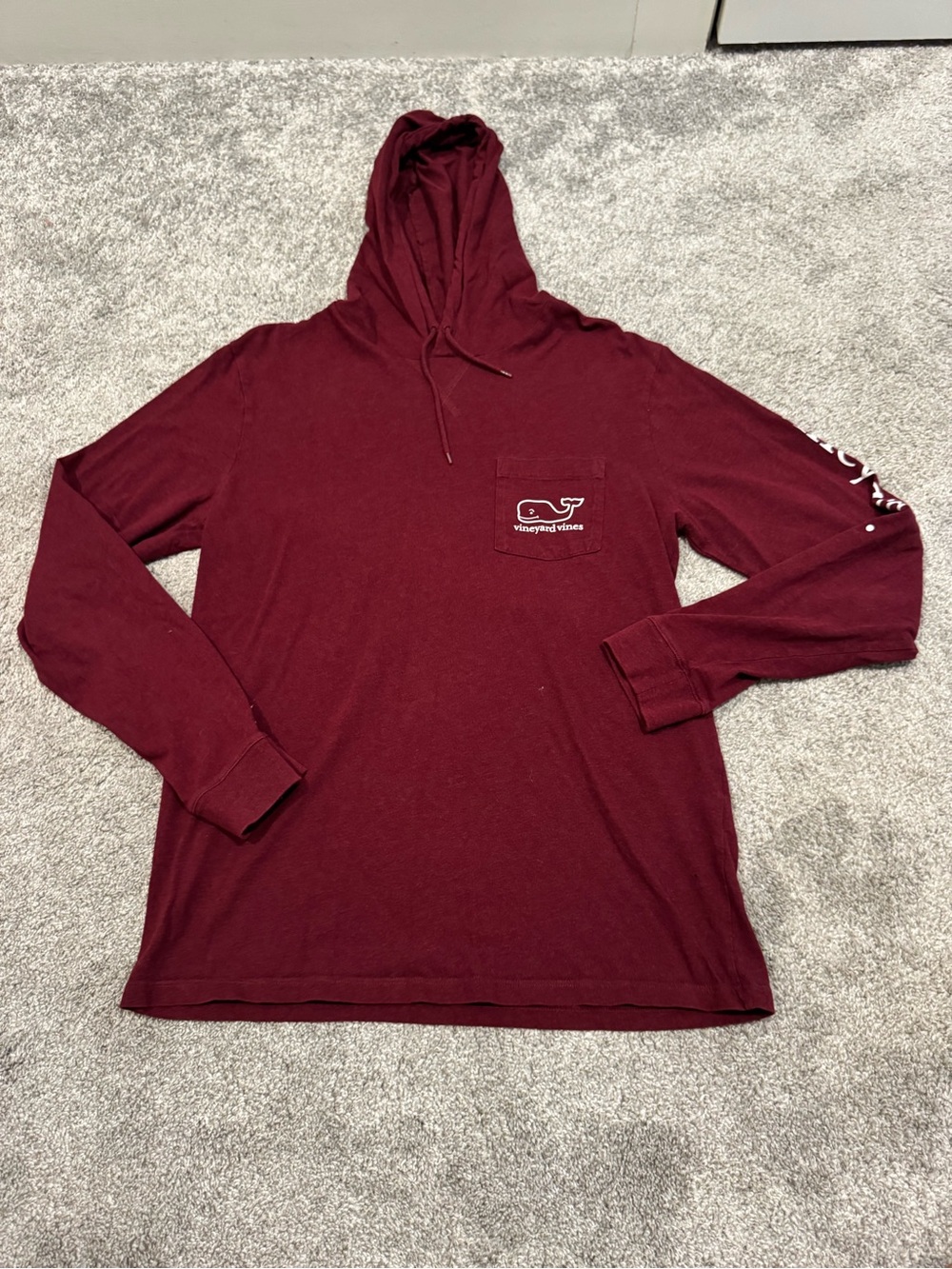 Vineyard Vines 🐳 | Maroon Whale Pocket Hoodie